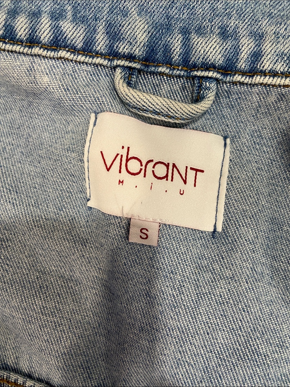 Vibrant Two-Tone Light Blue Denim Jacket size S - Picture 5 of 10